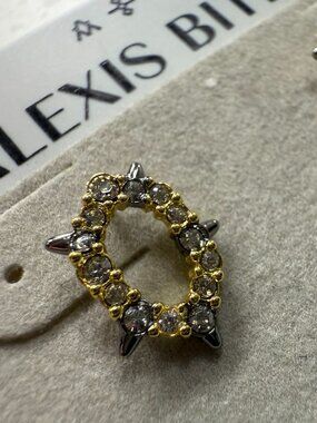 New with tag: Alexis Bittar dainty gold plated and crystal earrings